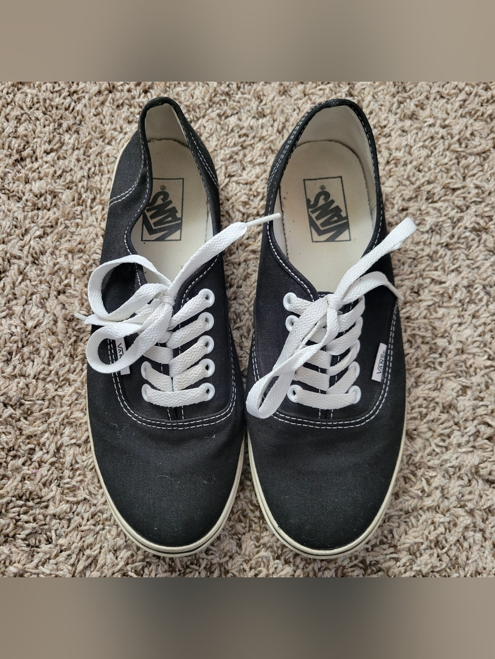 Vans Lo Pro LoPro Shoes Sneakers Black White Women's 8.5 / Men's 7